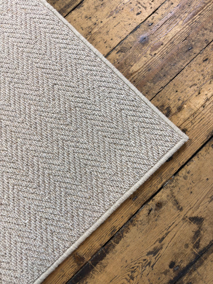 Harvest herringbone 100% wool rug 212cm x 273cm