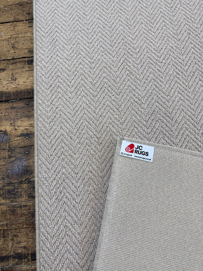 Oxford tone herringbone 100% wool rug 250cm x 288cm