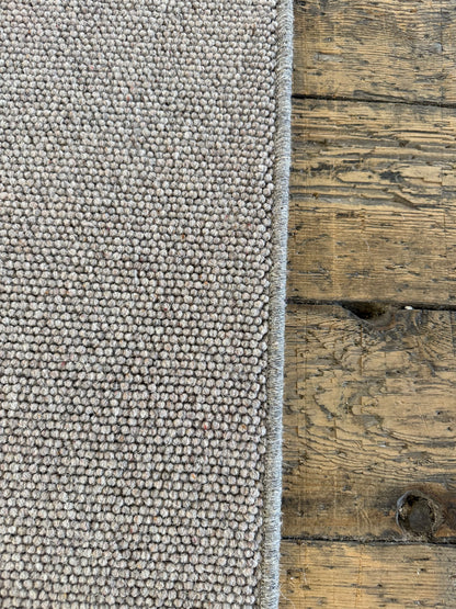 Slate grey 100% wool rug 260cm x 297cm