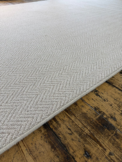 Oxford tone herringbone 100% wool rug 200cm x 290cm