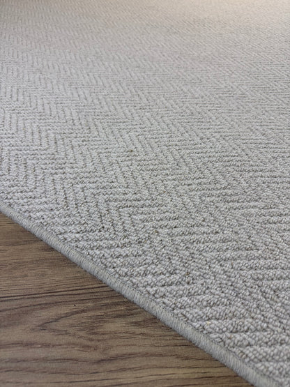 Oxford tone herringbone 100% wool rug 242cm x 300cm