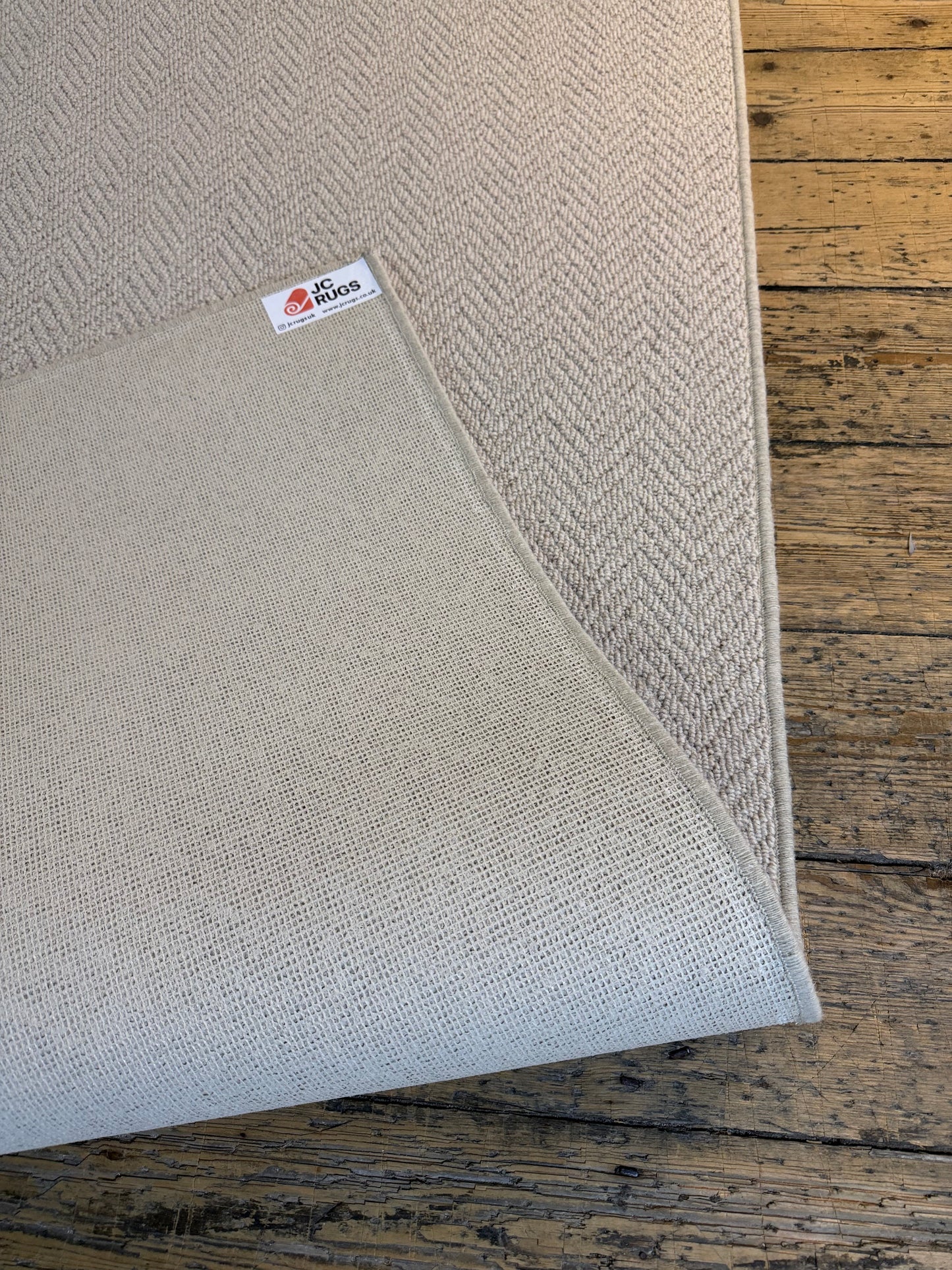 Oxford tone herringbone 100% wool rug 242cm x 300cm