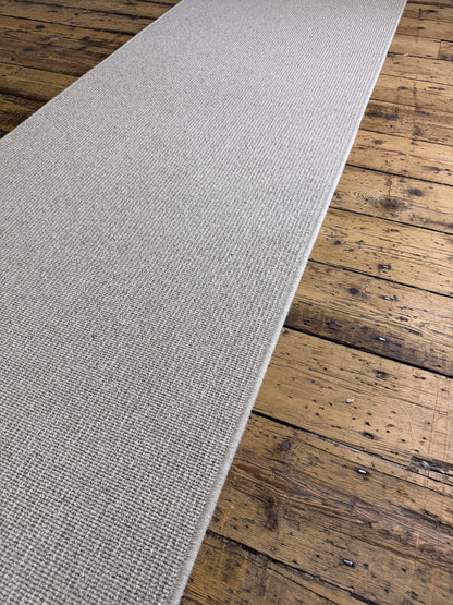 Hessian 100% wool hallway runner 82cm x 524cm