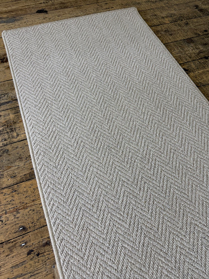 Aran herringbone 100% wool hallway runner 80cm x 350cm