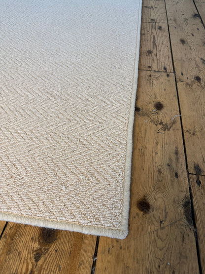 Oxford tone herringbone 100% wool rug 200cm x 290cm