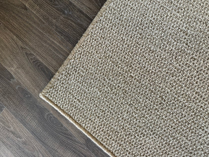 Mushroom 100% wool rug 221cm x 300cm