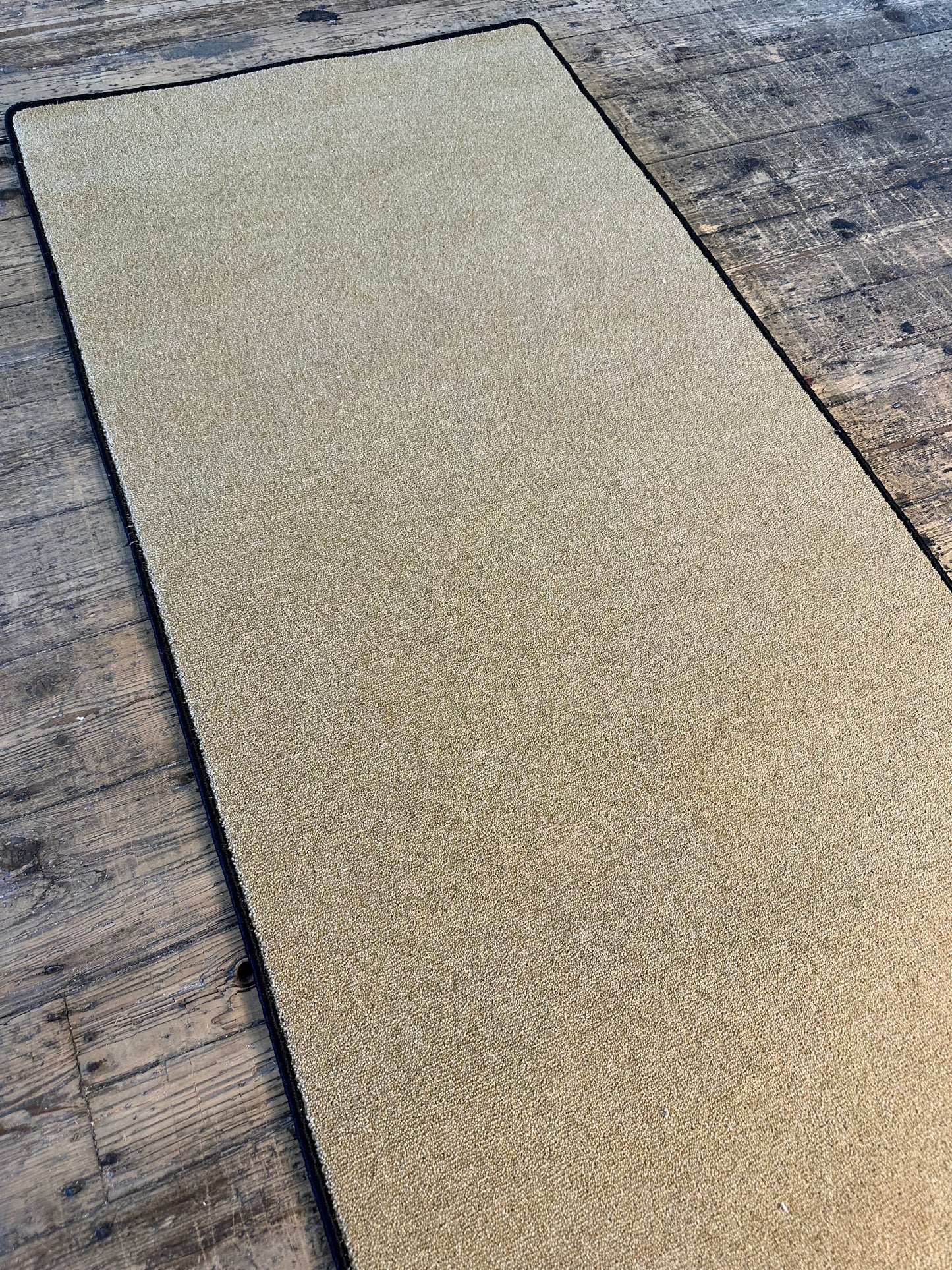 Gold Black binding Wool twist hallway runner 80cm x 285cm