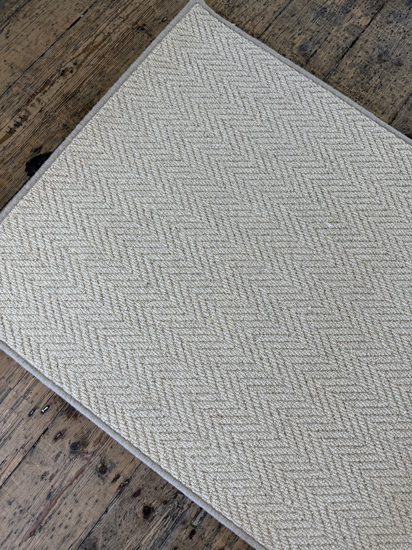 Blanc ivoire 100% wool hallway runner 80cm x 280cm