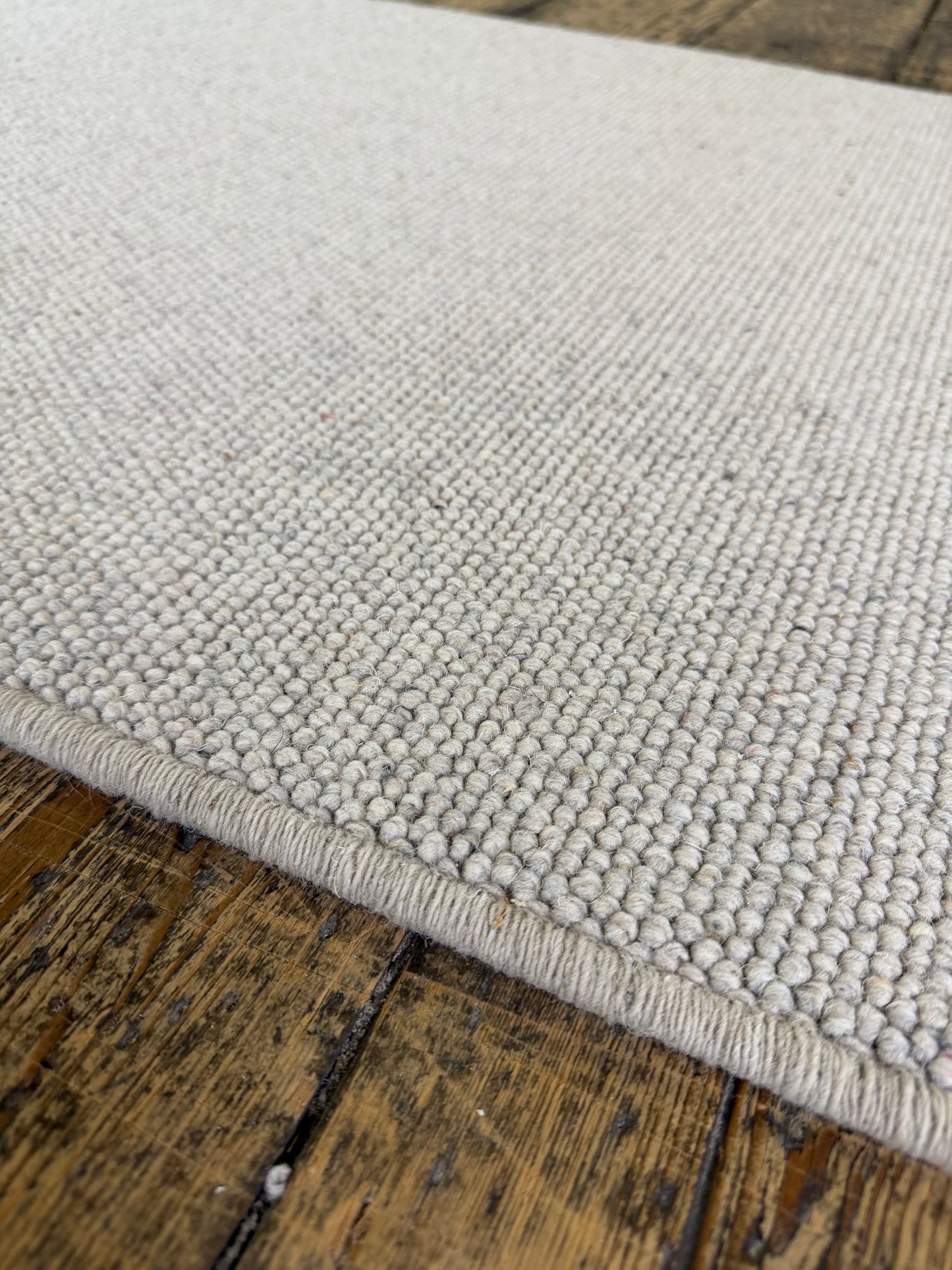 Pumice 100% wool hallway runner 75cm x 278cm