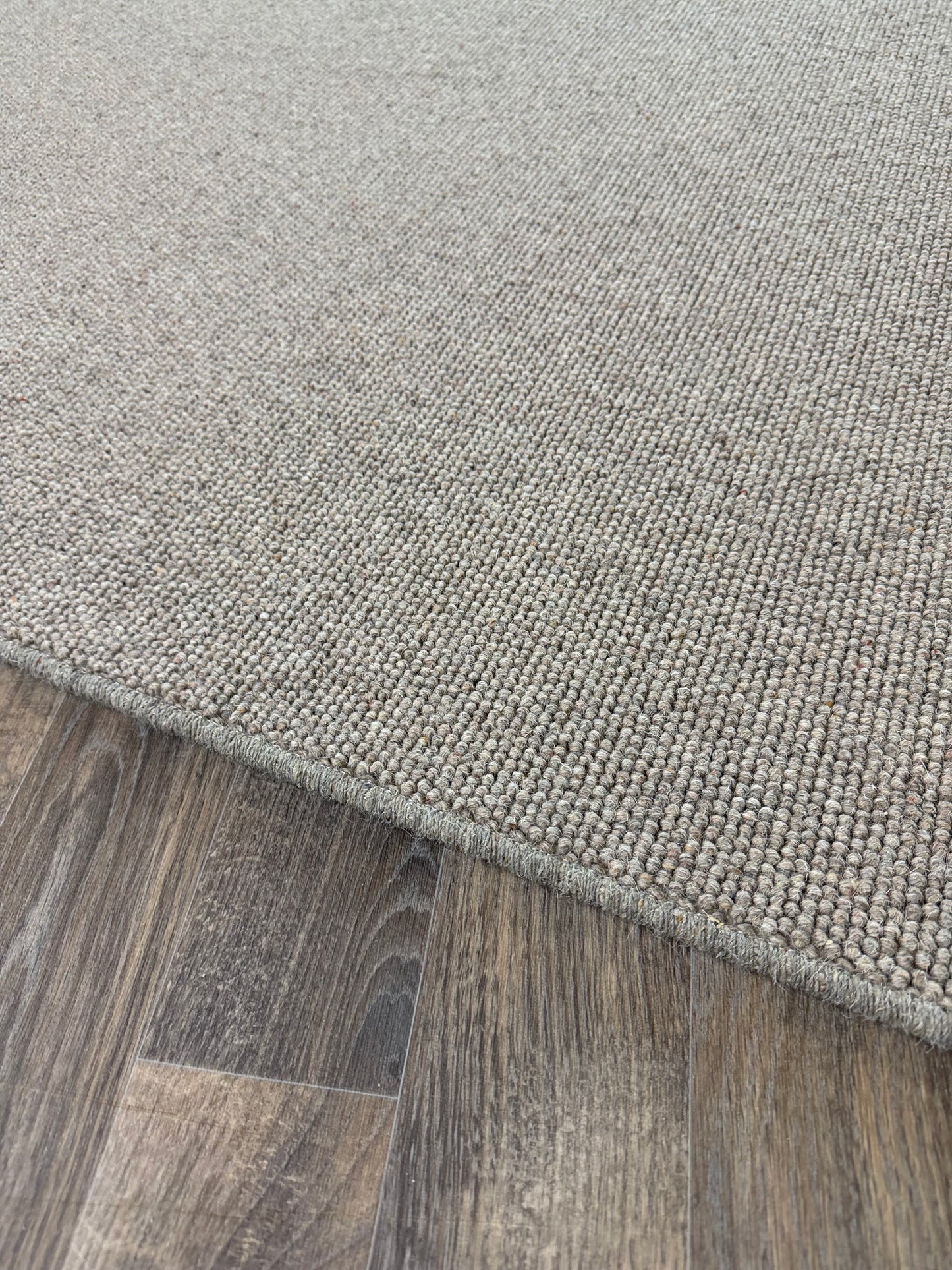 Slate grey 100% wool rug 200cm x 296cm