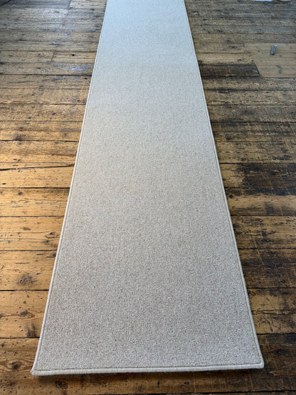 Oatcake 100% wool hallway runner 75cm x 353cm