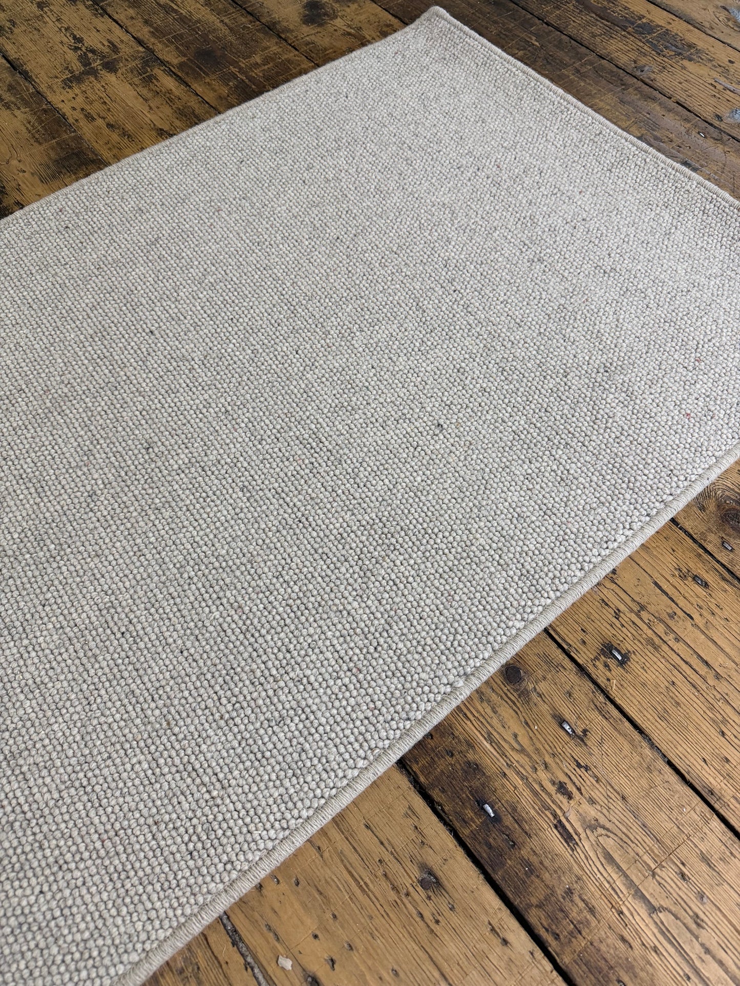 Pumice 100% wool hallway runner 75cm x 278cm