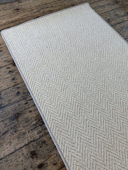 Blanc ivoire 100% wool hallway runner 80cm x 280cm