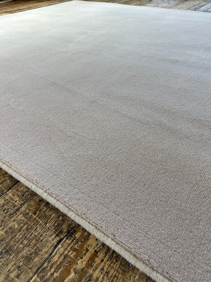 Mushroom velvet wool rug 201cm x 233cm