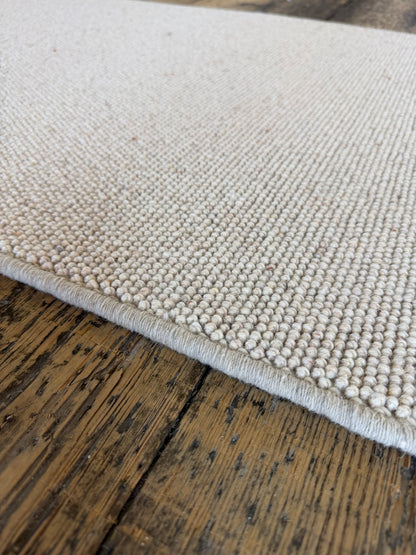 Irish cream 100% wool hallway runner 80cm x 355cm