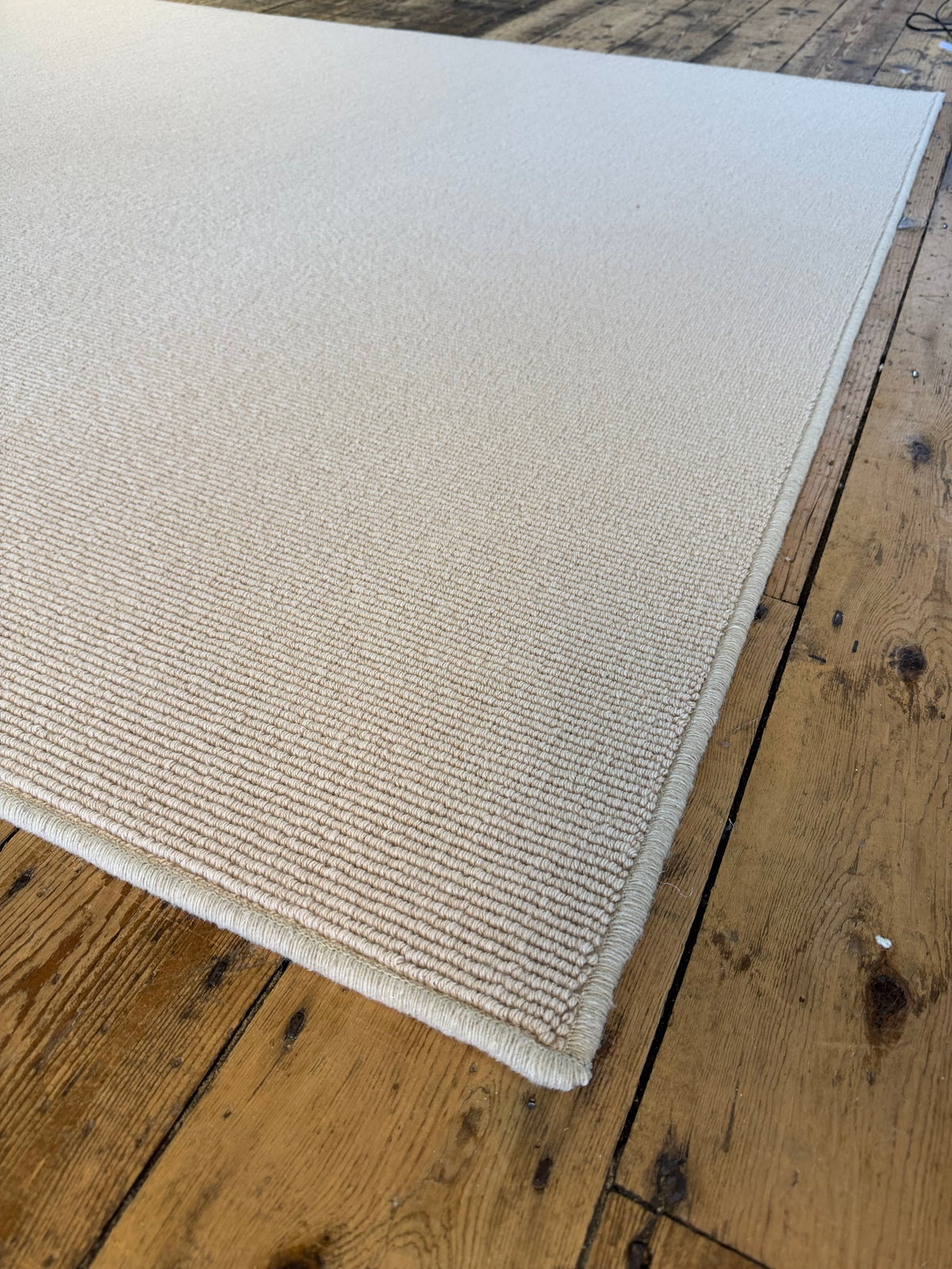 Champagne 100% wool rug 180cm x 280cm