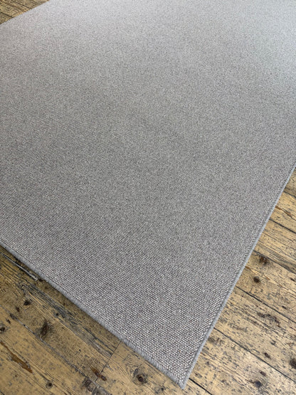 Slate grey 100% wool rug 200cm x 296cm