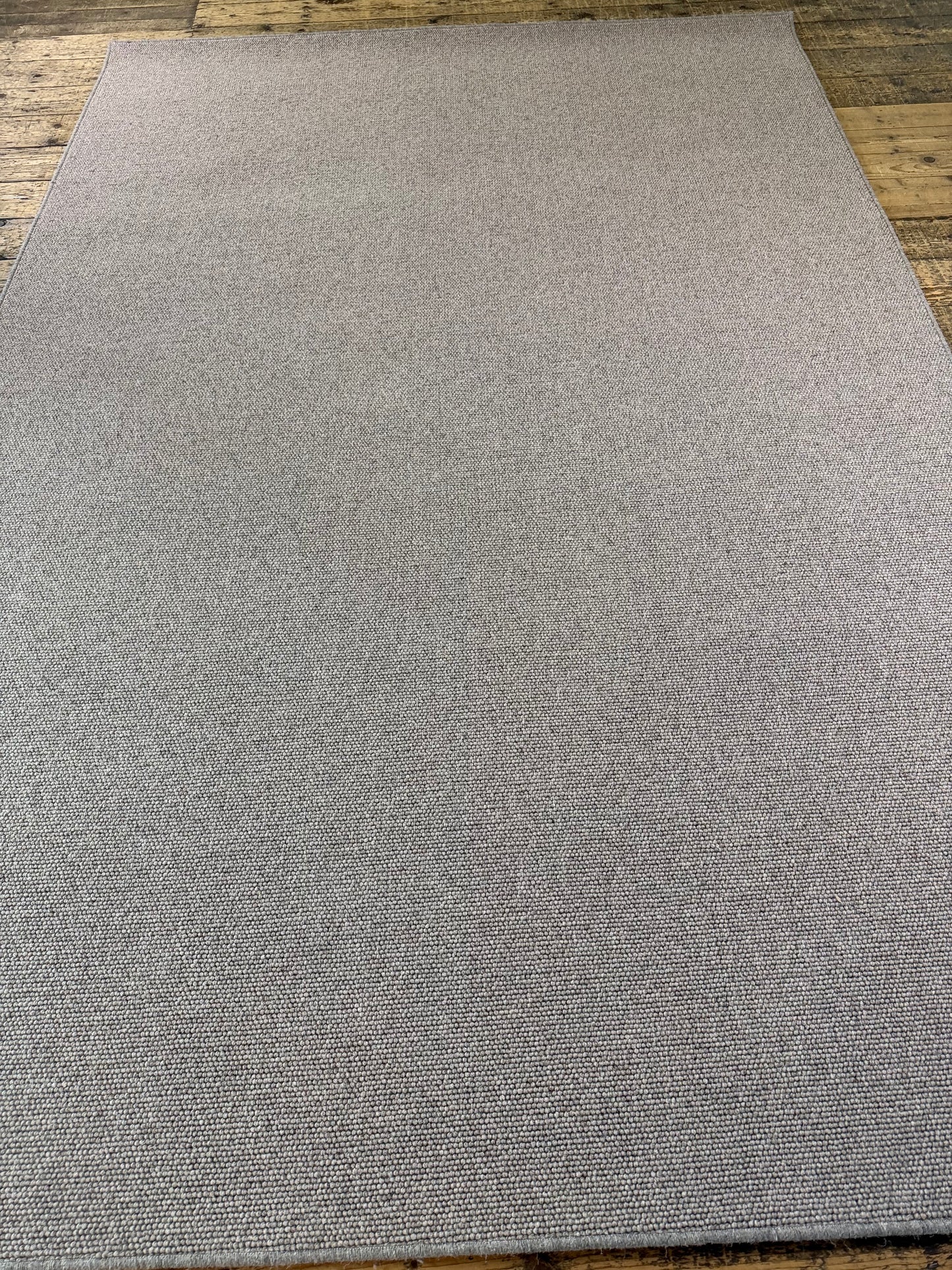 Slate grey 100% wool rug 200cm x 296cm