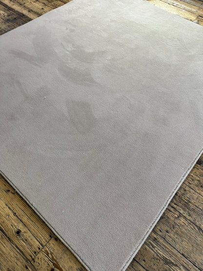 Mushroom velvet wool rug 201cm x 233cm