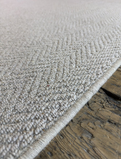 Harvest herringbone 100% wool rug 212cm x 273cm