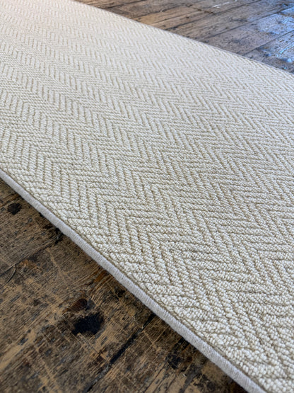 Blanc ivoire 100% wool hallway runner 80cm x 280cm