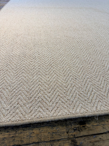 Pine herringbone 100% wool rug 385cm x 398cm