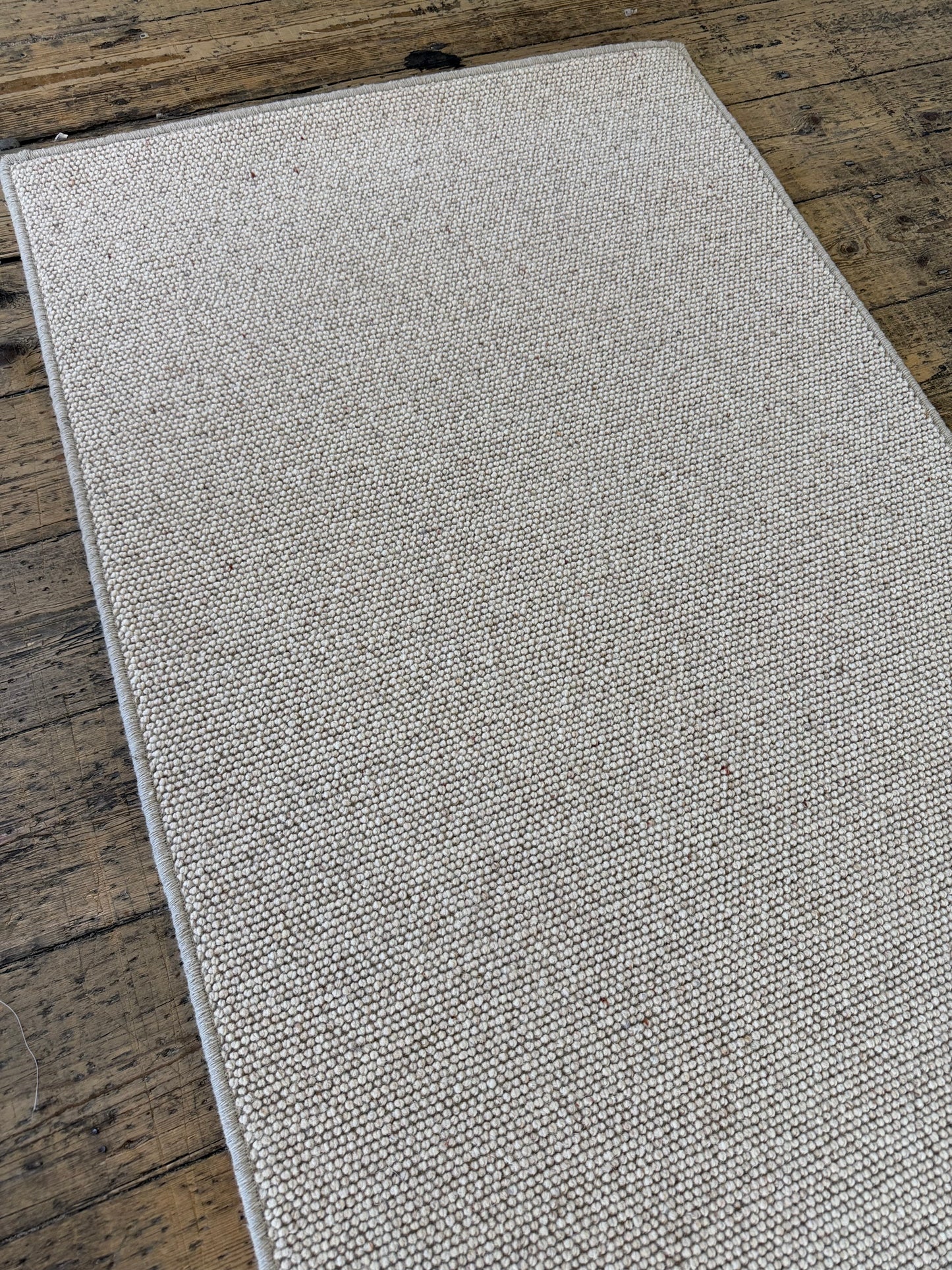 Irish cream 100% wool hallway runner 80cm x 355cm