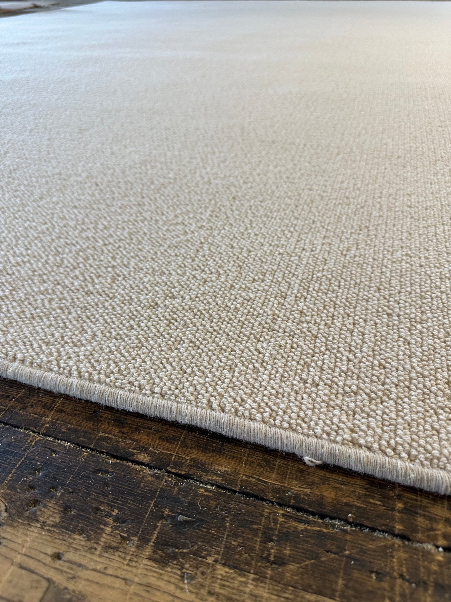 White Cream 100% wool rug 235cm x 325cm