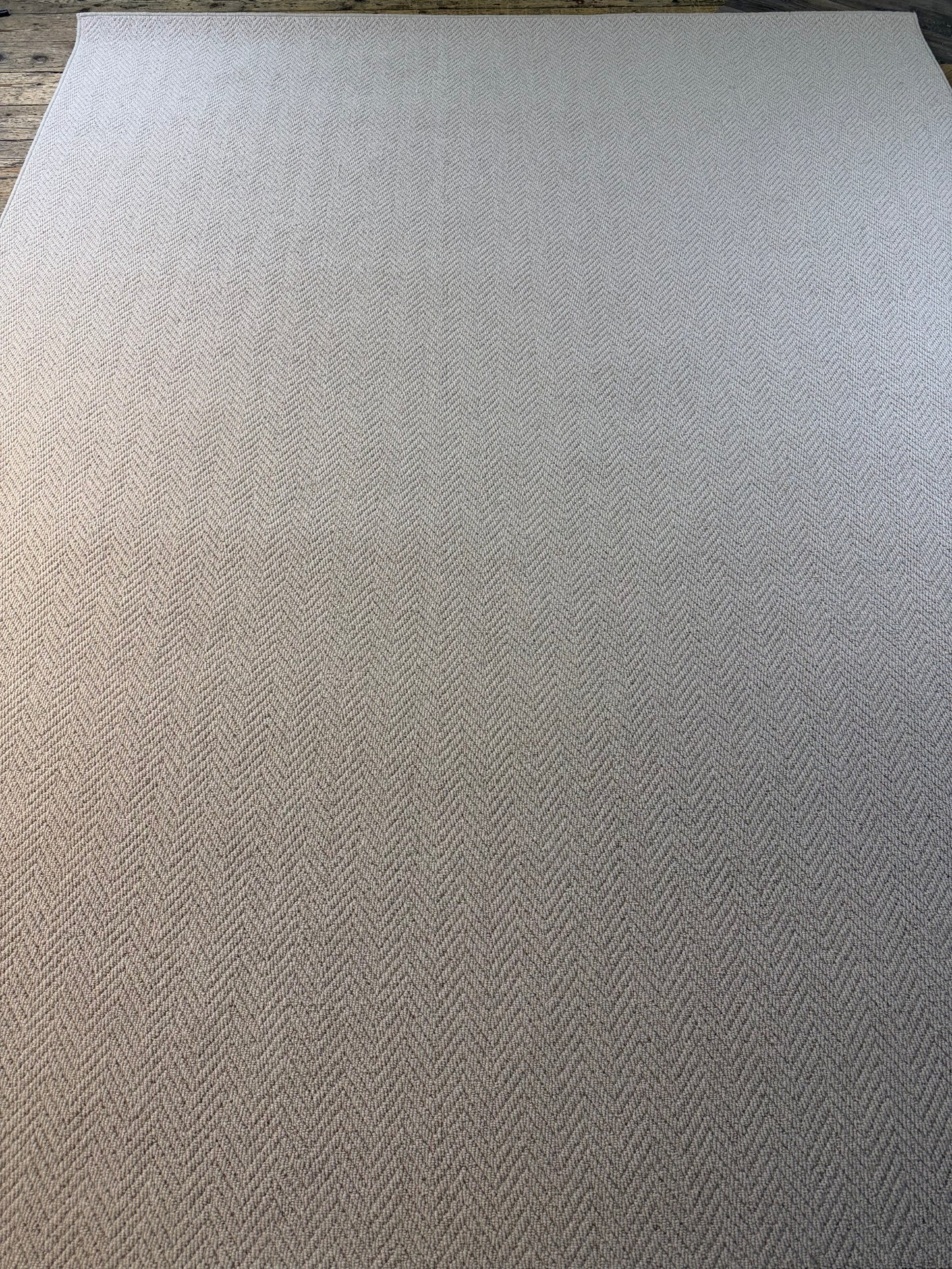 Oxford tone herringbone 100% wool rug 242cm x 300cm