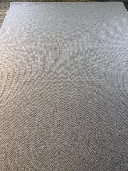 Oxford tone herringbone 100% wool rug 242cm x 300cm