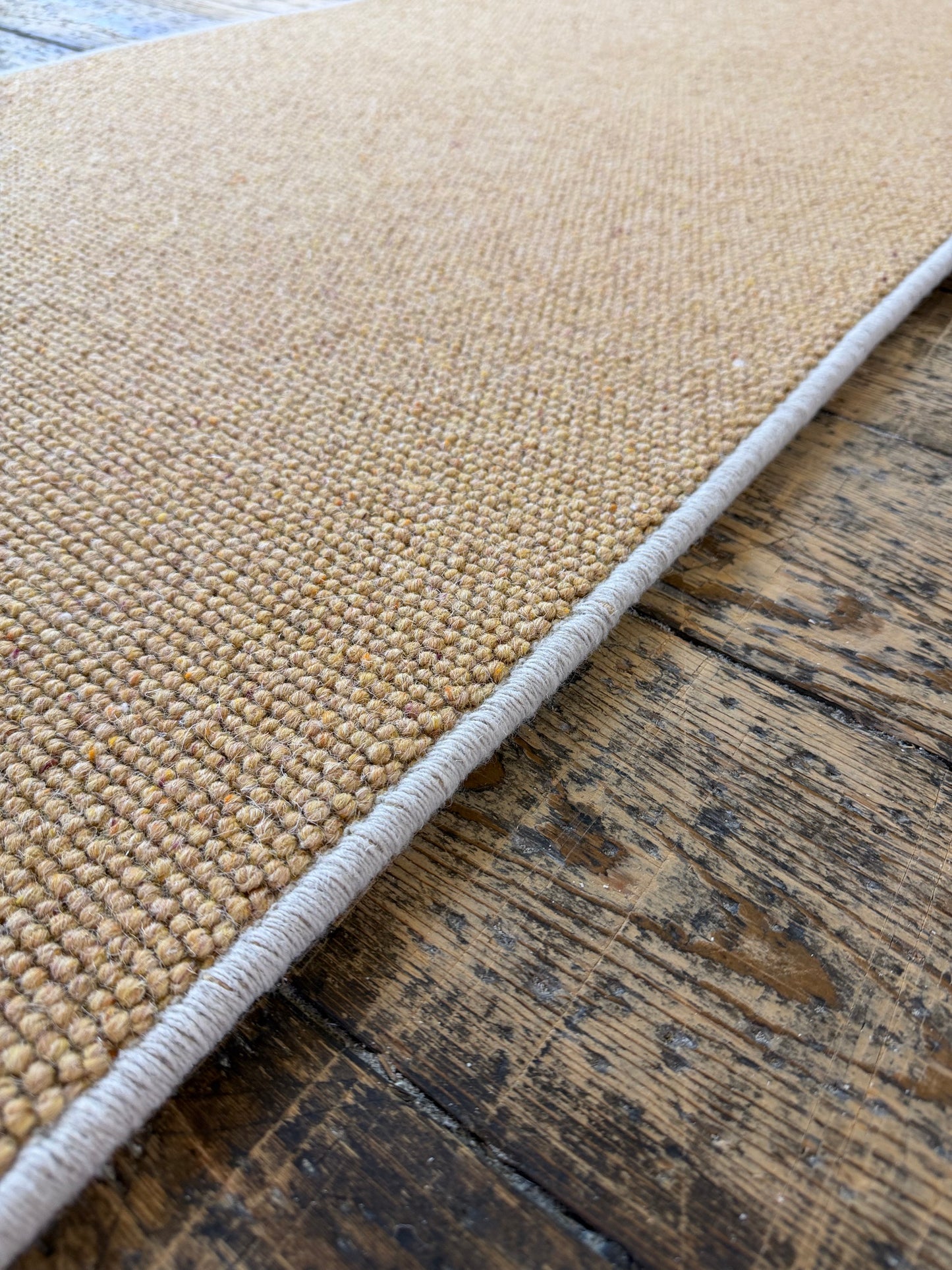Mustard 100% wool hallway runner 70cm x 246cm