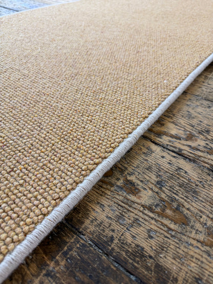 Mustard 100% wool hallway runner 70cm x 246cm