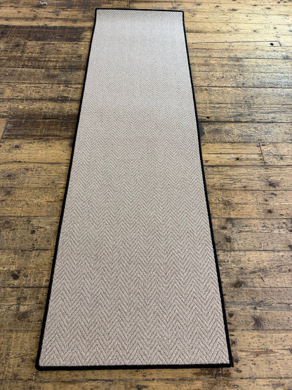 Oatcake 100% wool hallway runner 74cm x 255cm