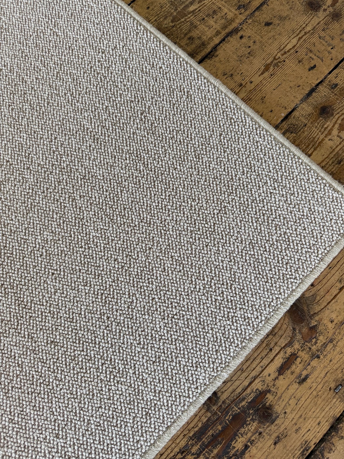 Coffee&cream 100% wool rug 227cm x 326cm