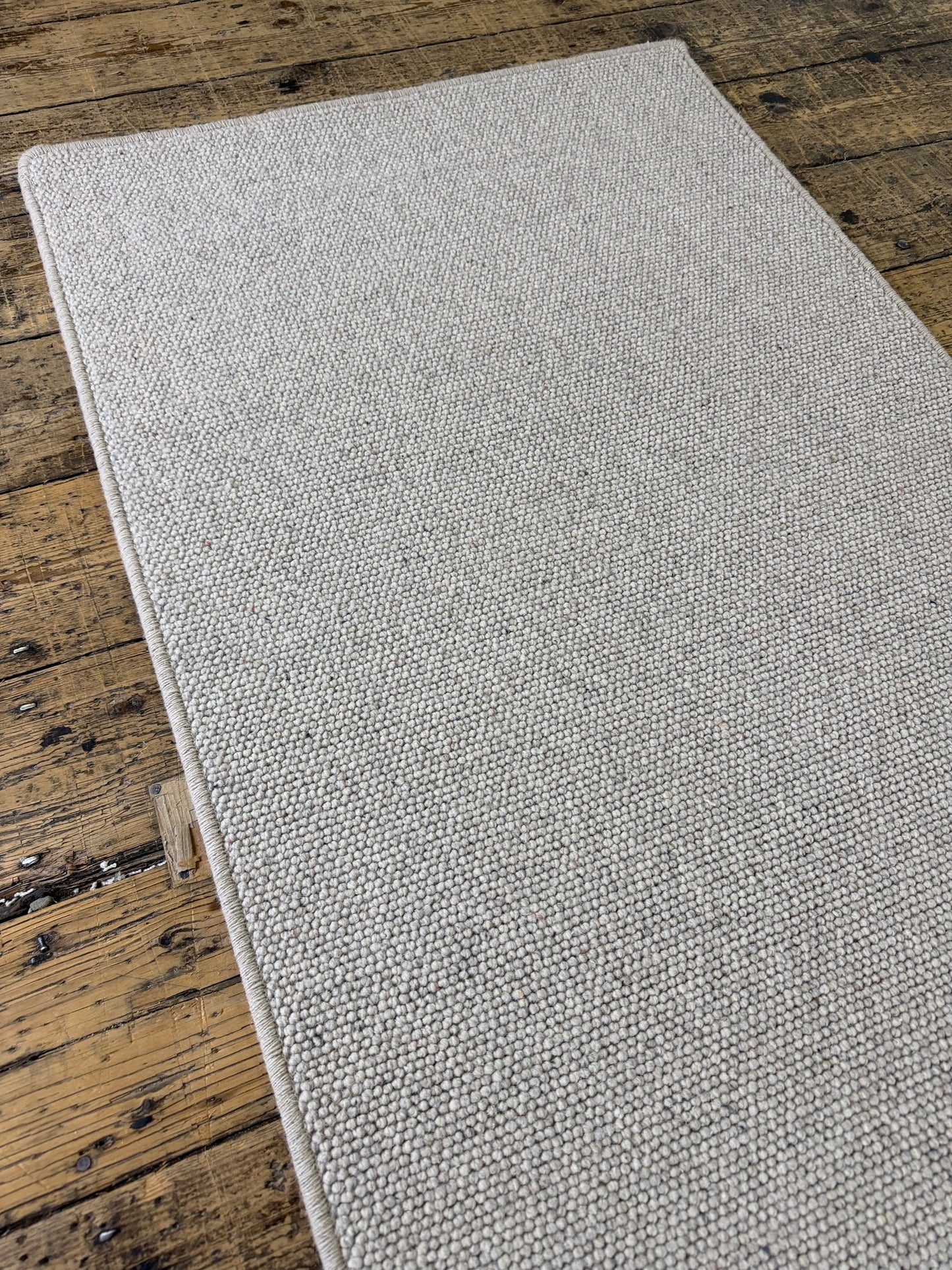Pumice 100% wool hallway runner 75cm x 278cm