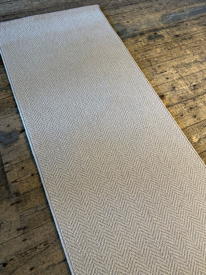 Herringbone 100% wool hallway runner 82cm x 238cm