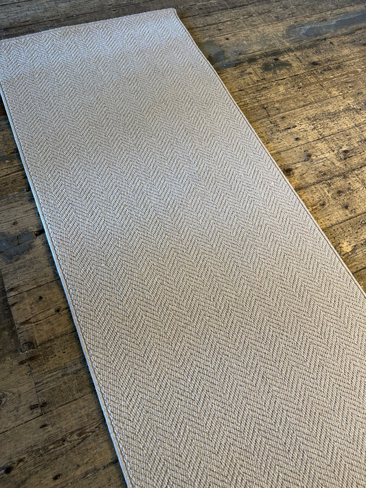 Herringbone 100% wool hallway runner 82cm x 238cm