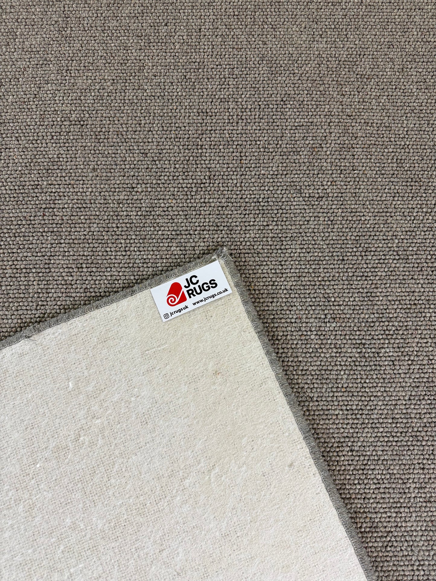 Slate grey 100% wool rug 200cm x 296cm