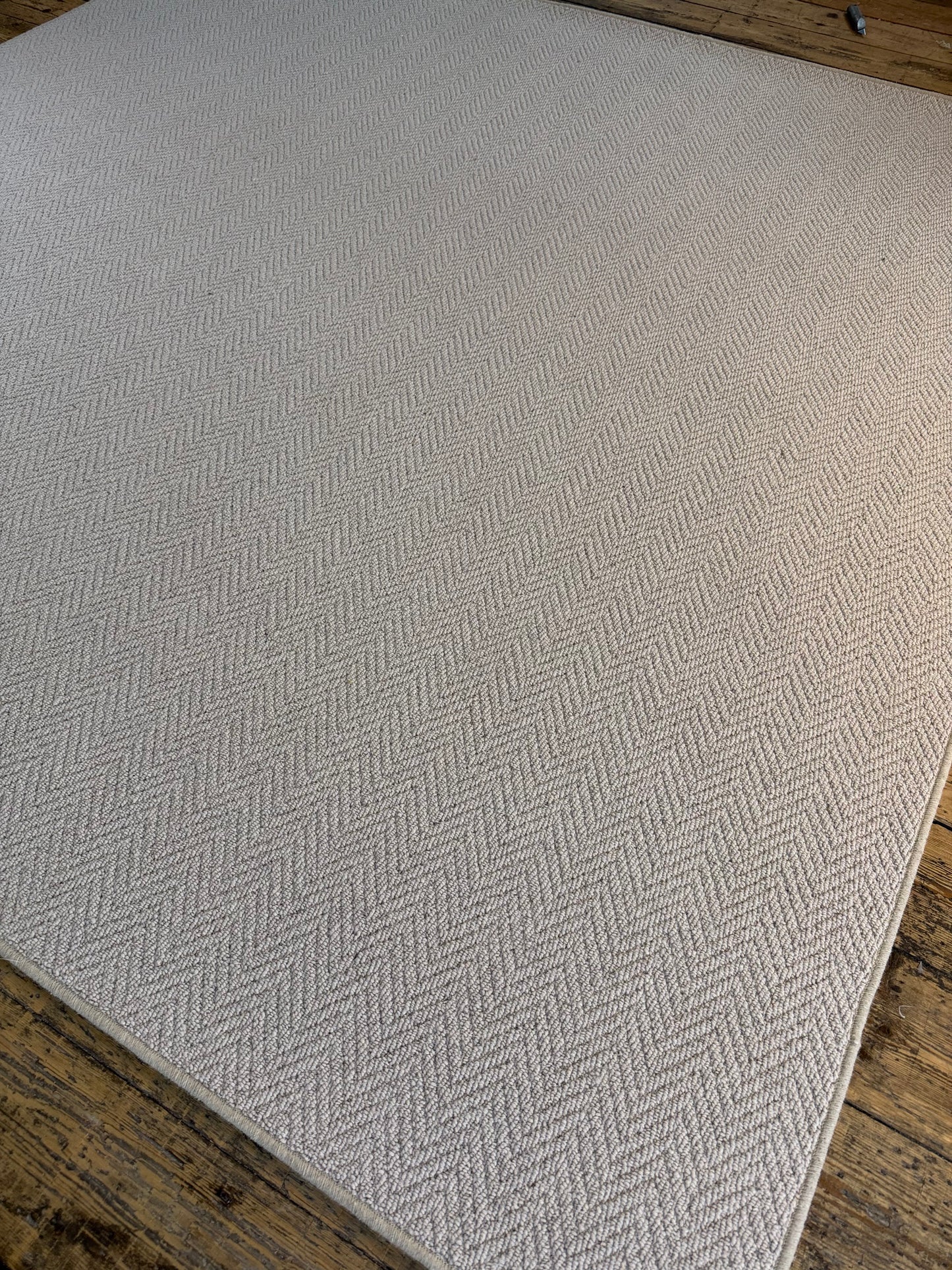 Aran herringbone 100% wool rug 240cm x 240cm