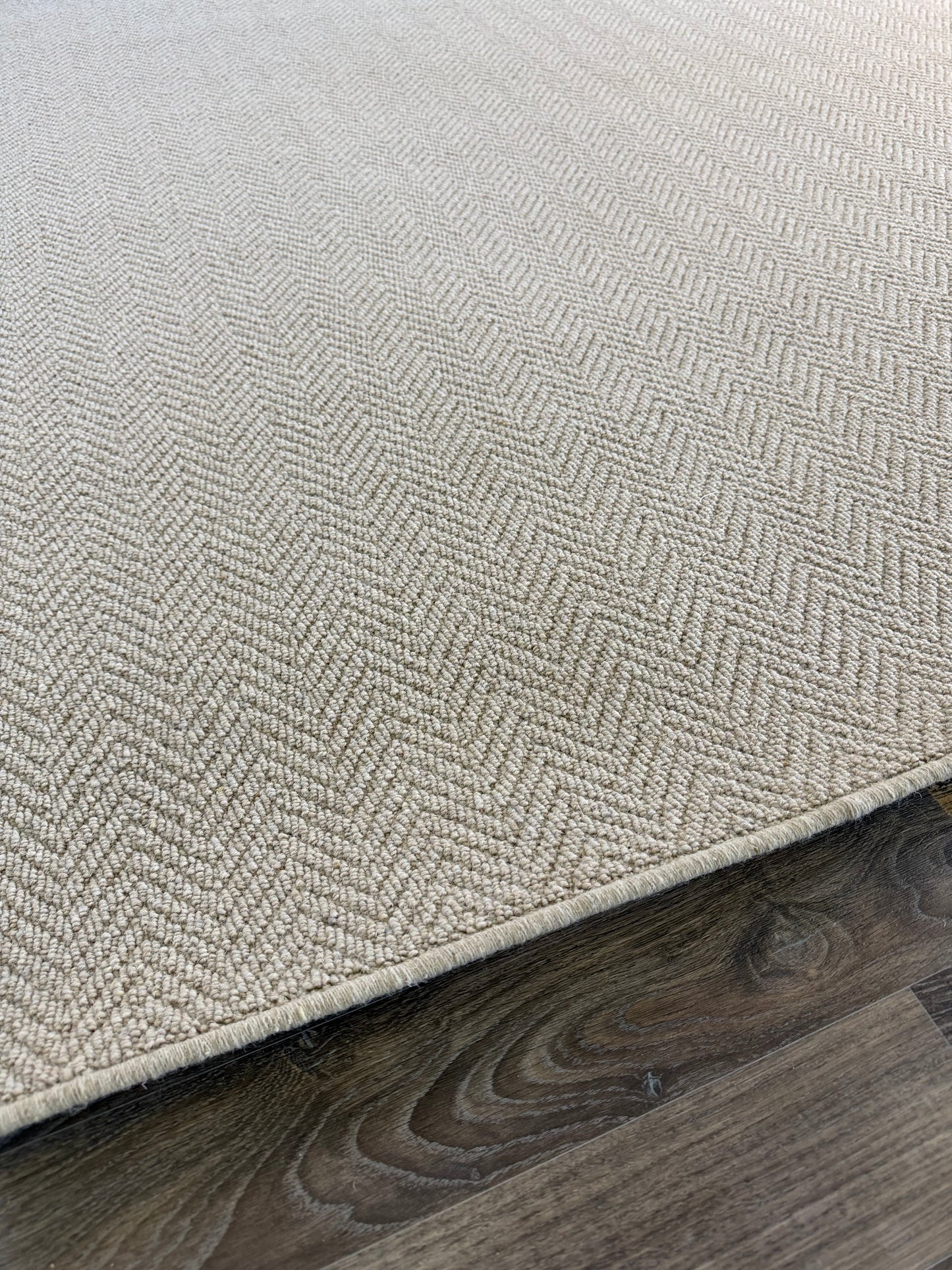 Harvest herringbone 100% wool rug 267cm x 270cm