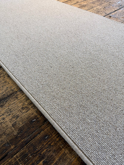 Oatcake 100% wool hallway runner 75cm x 353cm