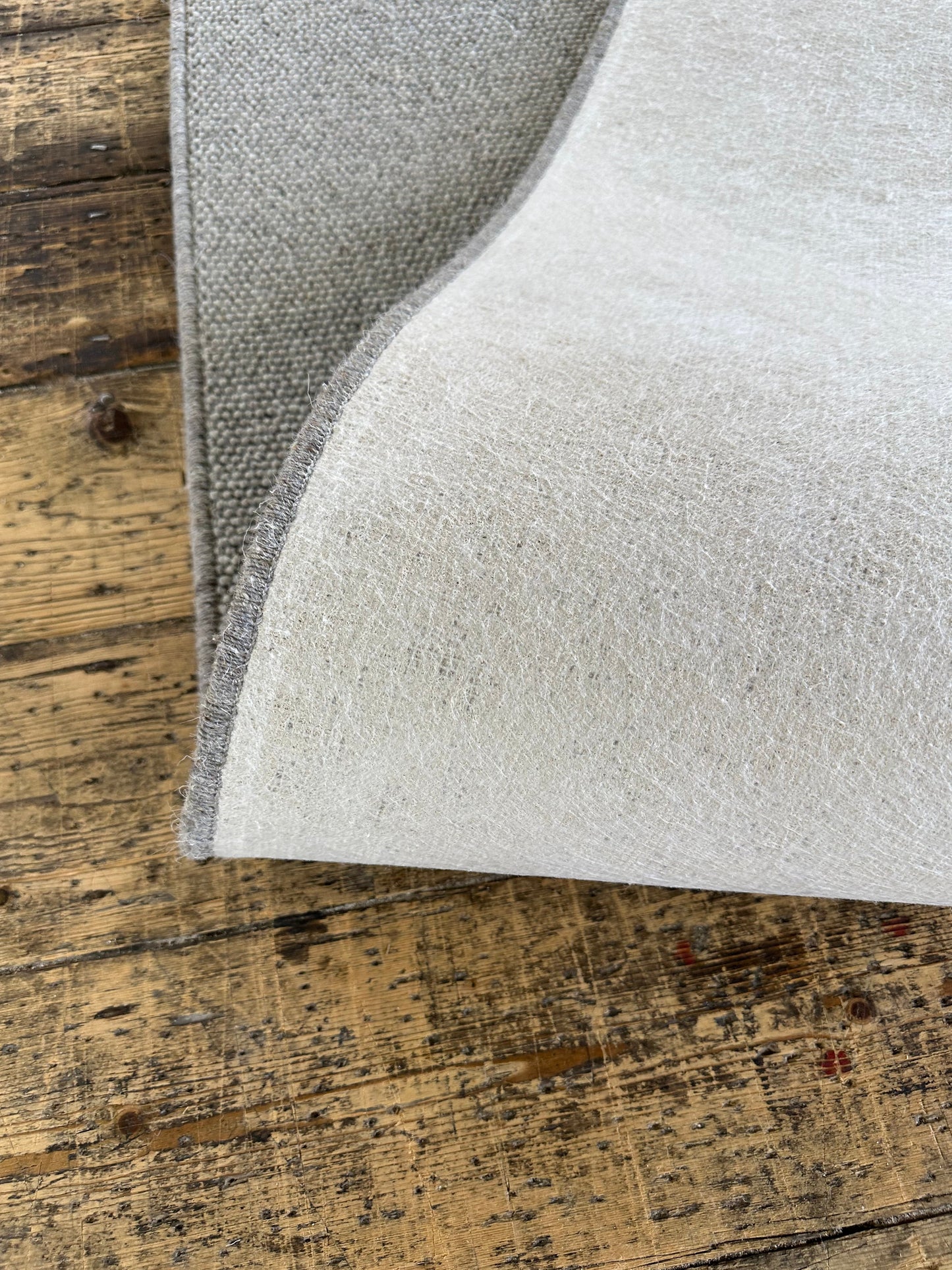 Pewter 100% wool hallway runner 70cm x 273cm