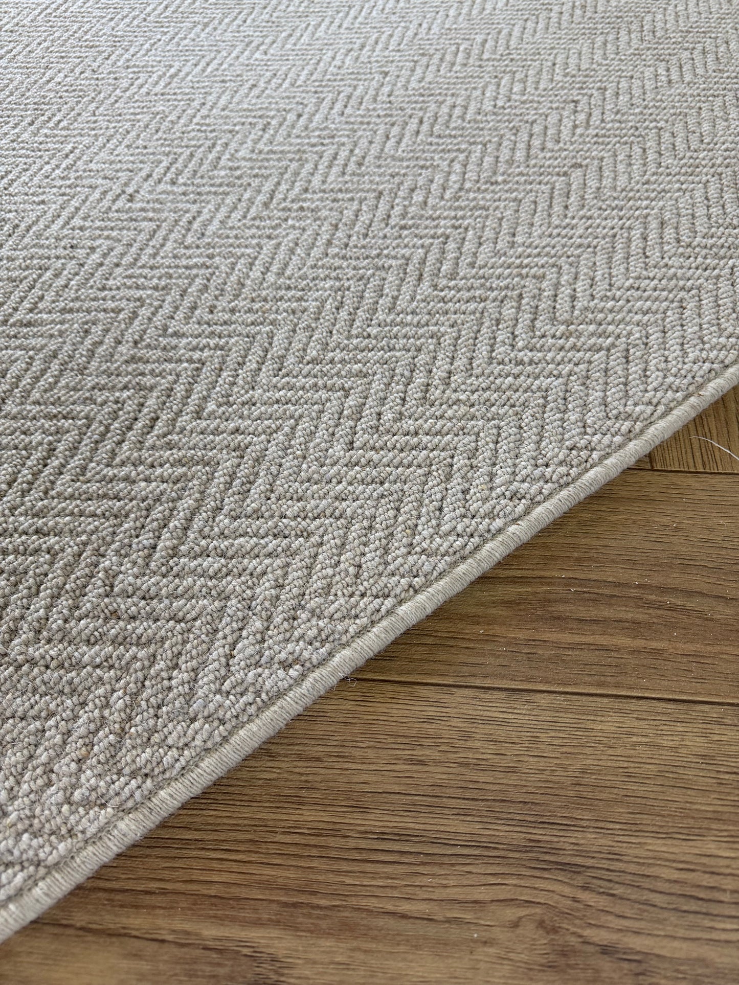 Harvest herringbone 100% wool rug 267cm x 270cm
