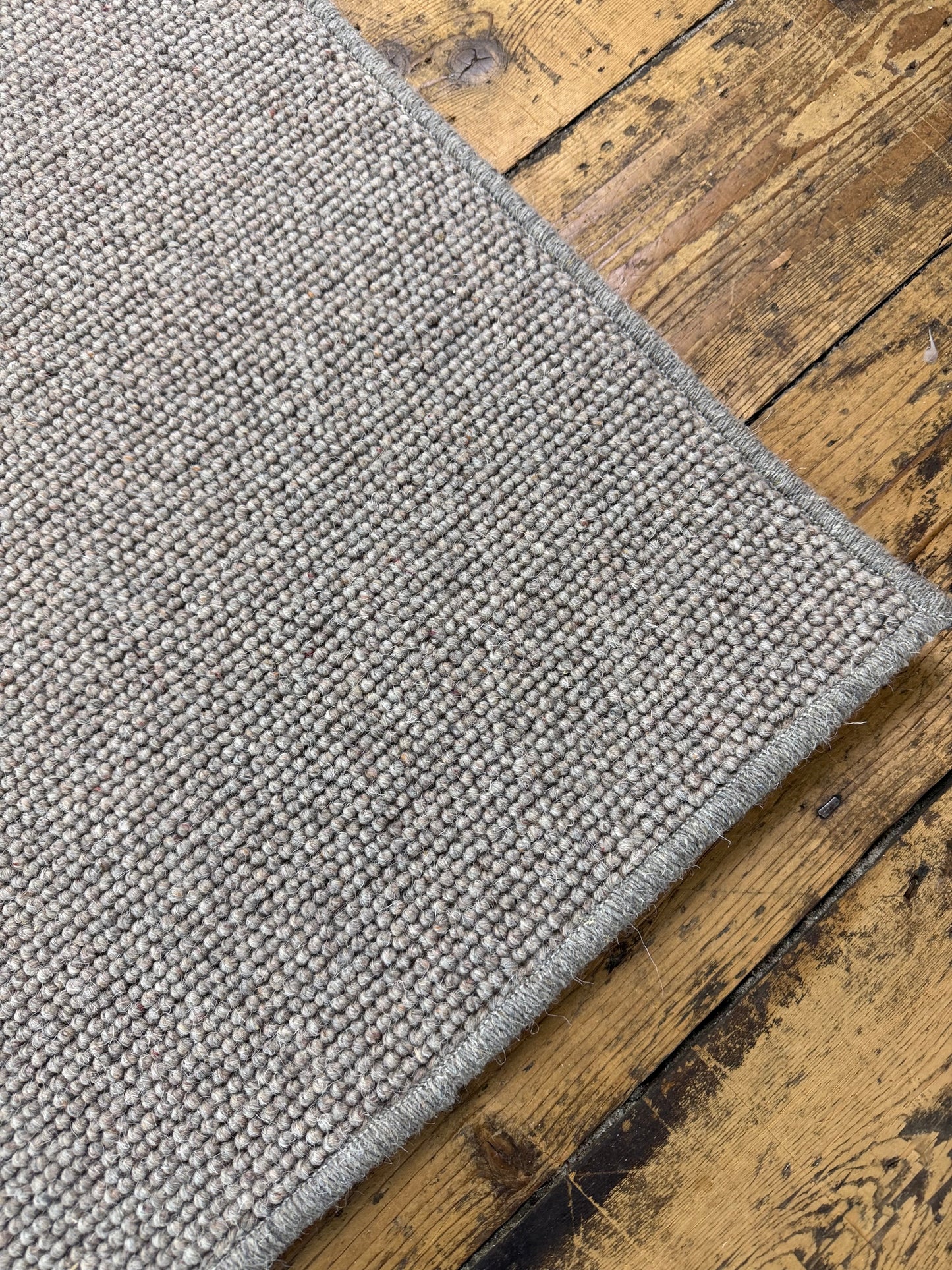 Slate grey 100% wool rug 200cm x 296cm