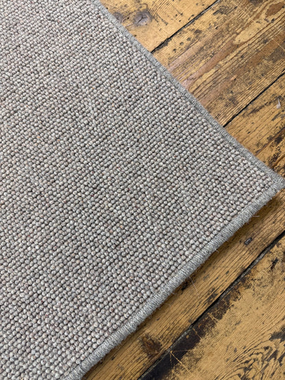 Slate grey 100% wool rug 200cm x 296cm
