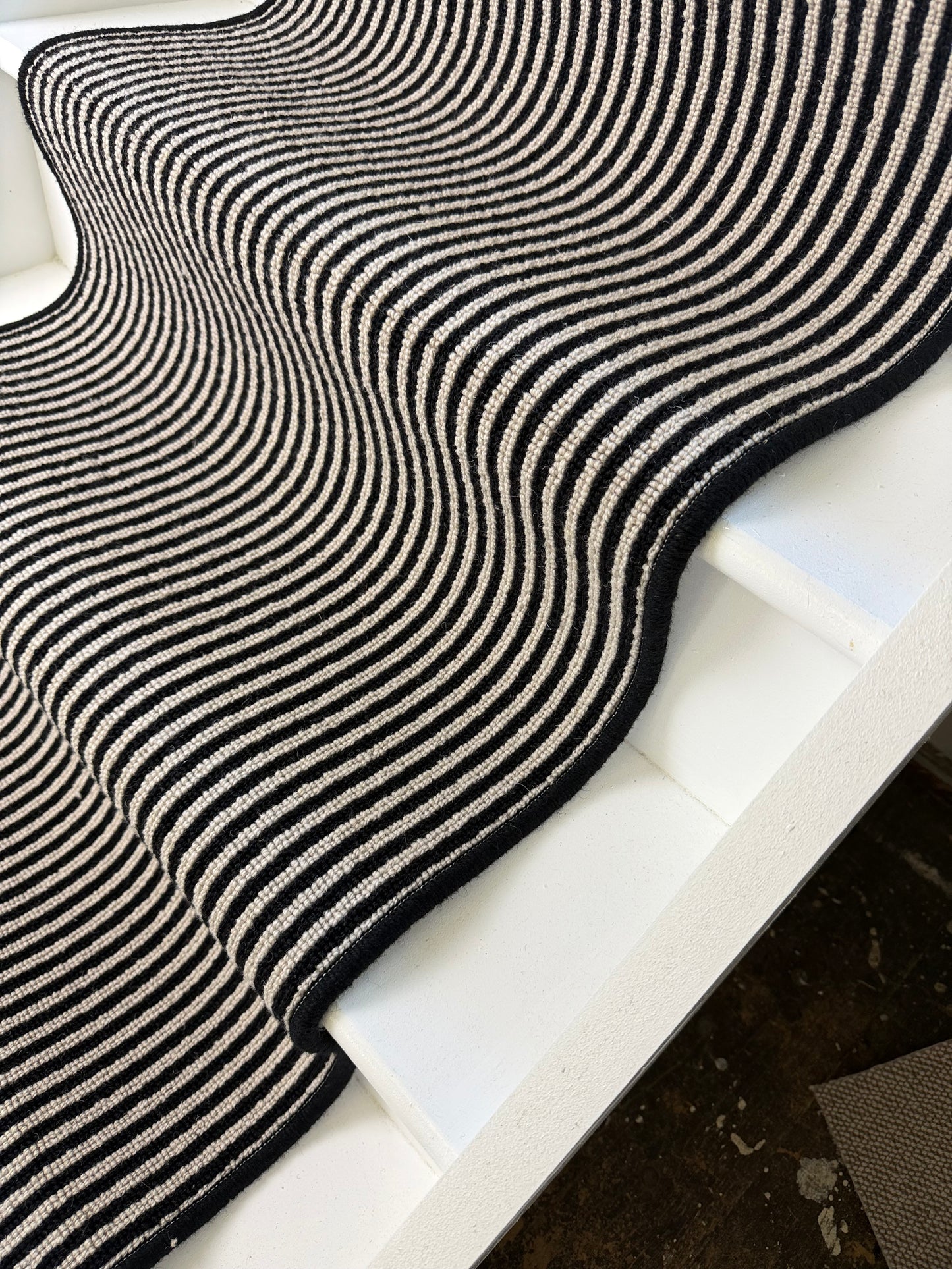 Oreo 100% wool stairs runner 12 steps