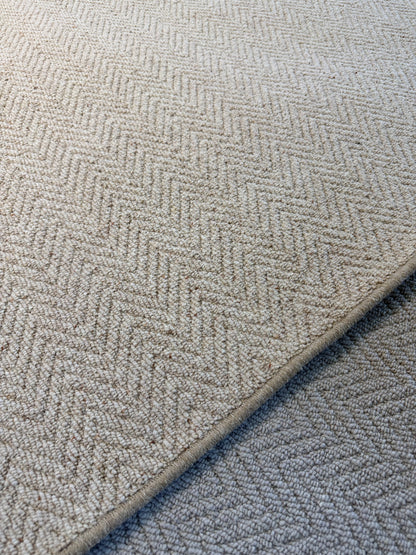 Pine herringbone 100% wool rug 385cm x 398cm