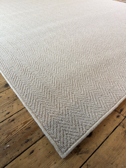 Harvest herringbone 100% wool rug 212cm x 273cm