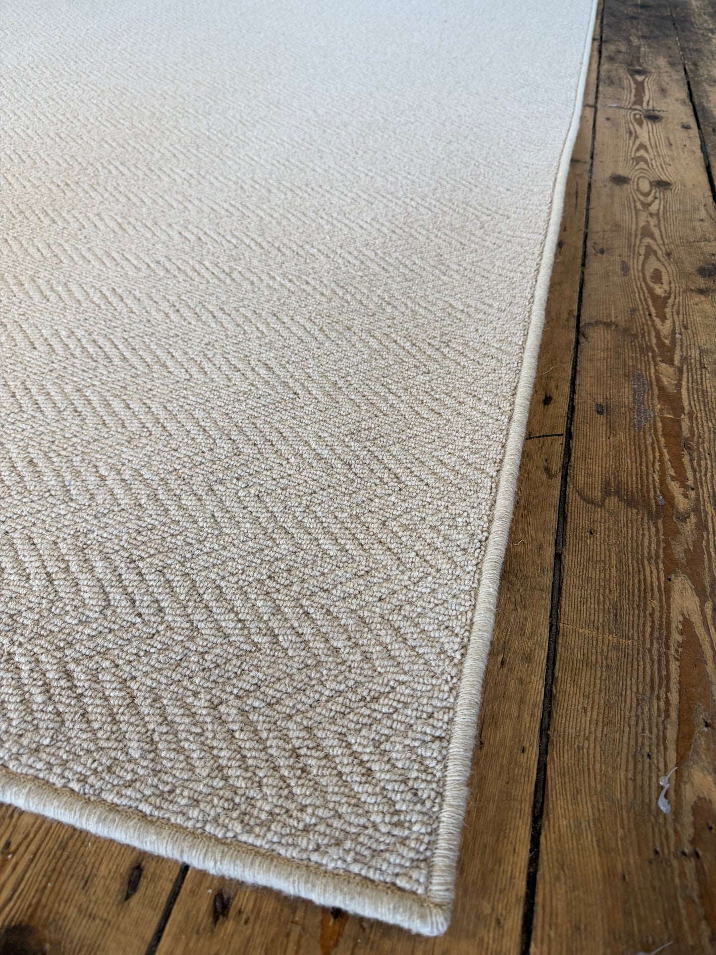 Harvest herringbone 100% wool rug 267cm x 270cm