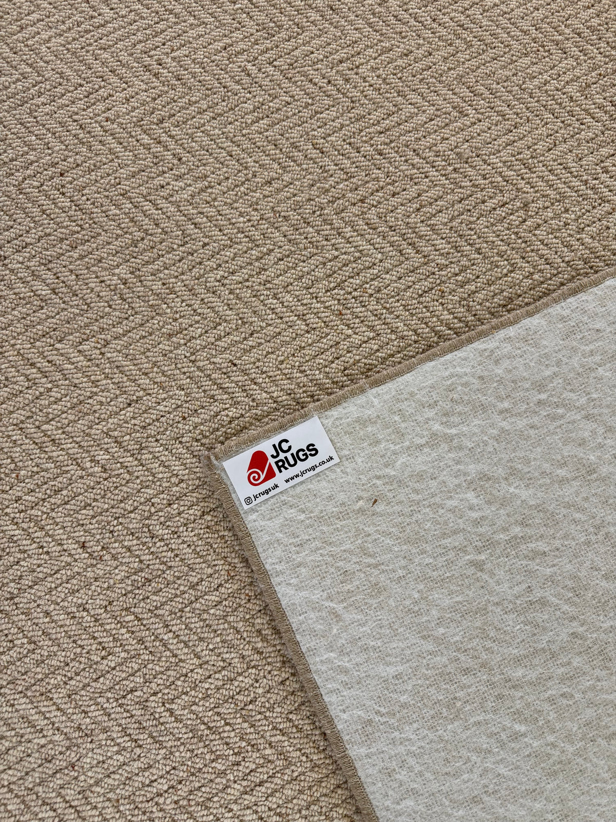 Pine herringbone 100% wool rug 385cm x 398cm